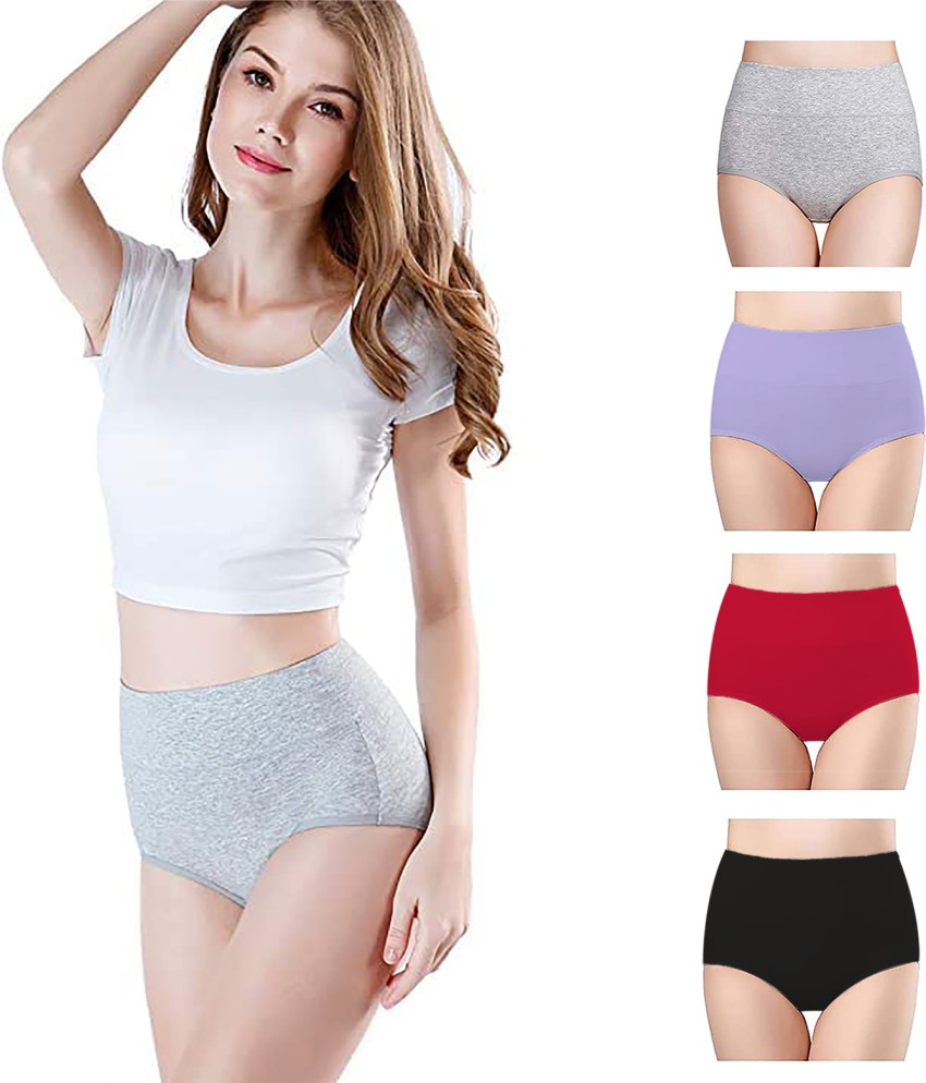 Buy High Waist Hipster Panty in Dark Grey - Cotton Online India