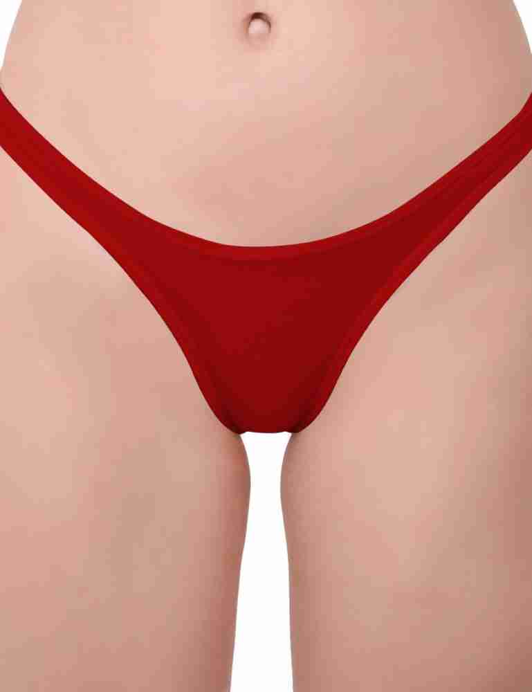 THE BLAZZE Women Thong Red Panty - Buy THE BLAZZE Women Thong Red Panty  Online at Best Prices in India