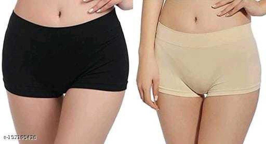 Short Panties for Women Girls for Sports Yoga Gym Swimming Underskirt Black  Stretchable Fabric