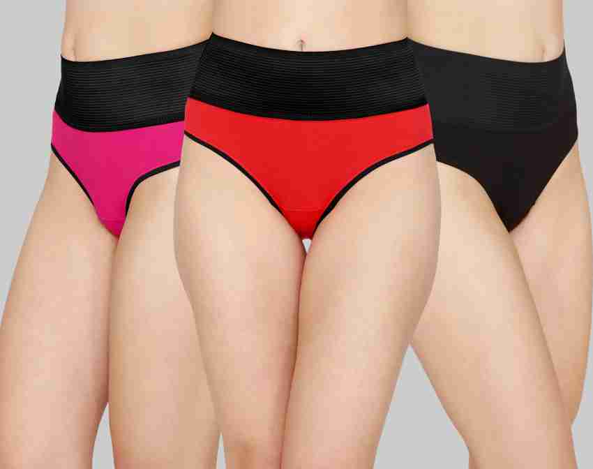 Buy Zivosis Women Red, Blue, Black Cotton Blend Pack Of 3 Sports