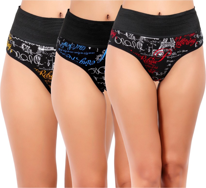 Buy Feelings Women Hipster Multicolor Panty (Pack of 3), Multicolor,  Women's Size 80 cm at