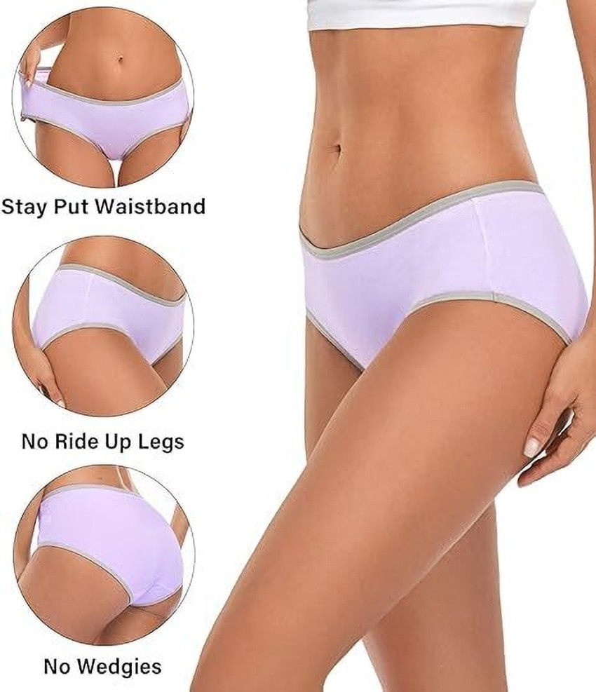 UMMISS Women Panties 5 Pack Soft Cotton Comfortable Underwear Mid