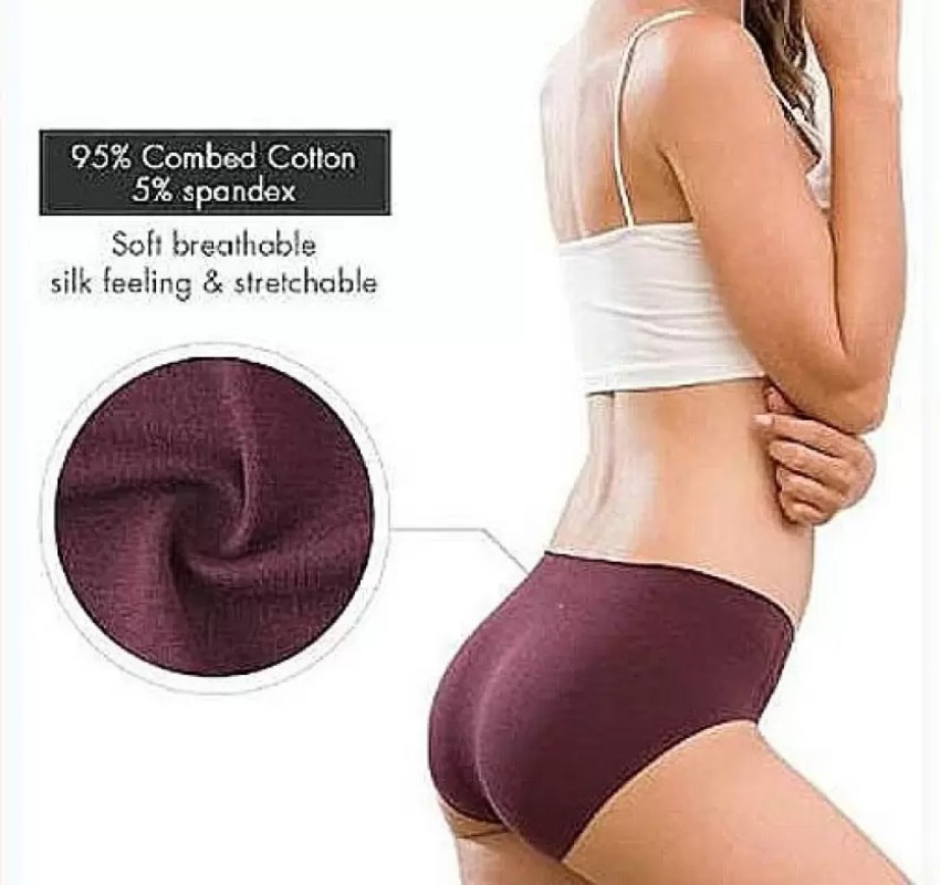 Women Cotton Silk Seamless Everyday Panty Combo Set Girls and