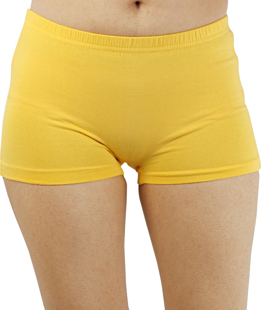 Diving deep Women Boy Short Yellow Panty - Buy Diving deep Women Boy Short  Yellow Panty Online at Best Prices in India