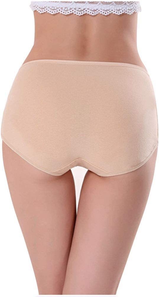 SHAPERX Women's Cotton High Leg Brief Underwear Pack of 6 Multicolor