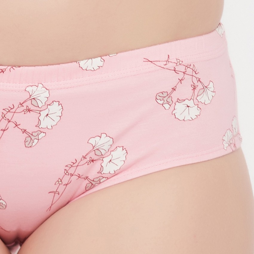 Buy Clovia Pink Polyamide High Waist Outer Elastic Hipster Panty