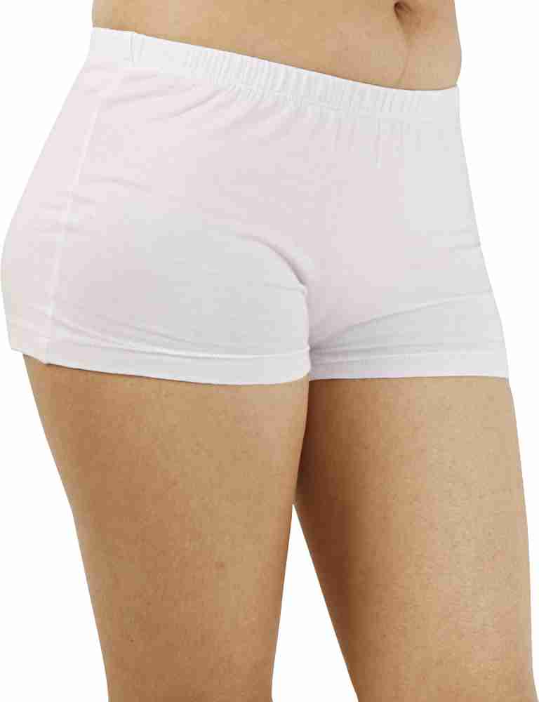 Diving deep Women Boy Short White Panty - Buy Diving deep Women Boy Short  White Panty Online at Best Prices in India