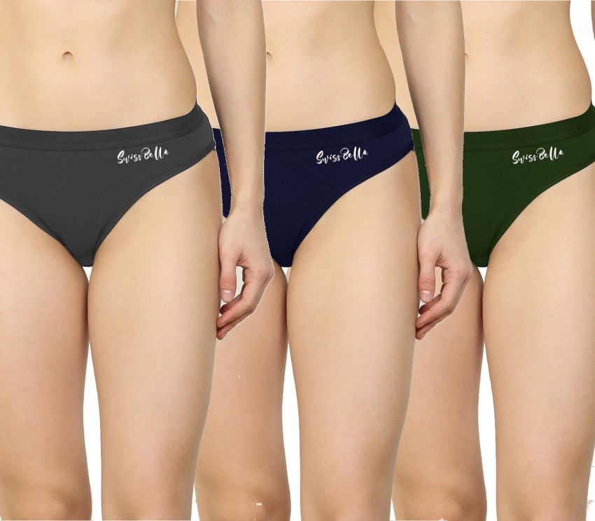 swiss bella Women Hipster Grey, Dark Blue, Dark Green Panty - Buy swiss  bella Women Hipster Grey, Dark Blue, Dark Green Panty Online at Best Prices  in India