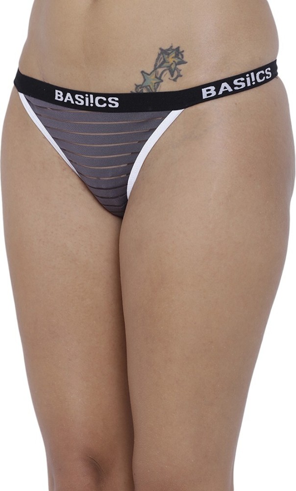 BASIICS by La Intimo Women Thong Blue Panty - Buy BASIICS by La