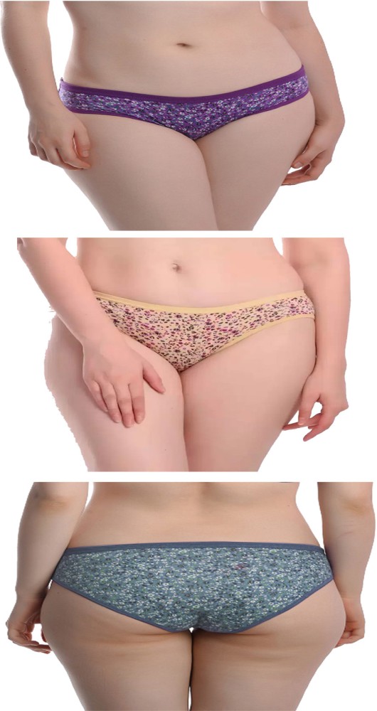 Buy Comffyz Floral Print Bra Panty Set For Women Pack of 2