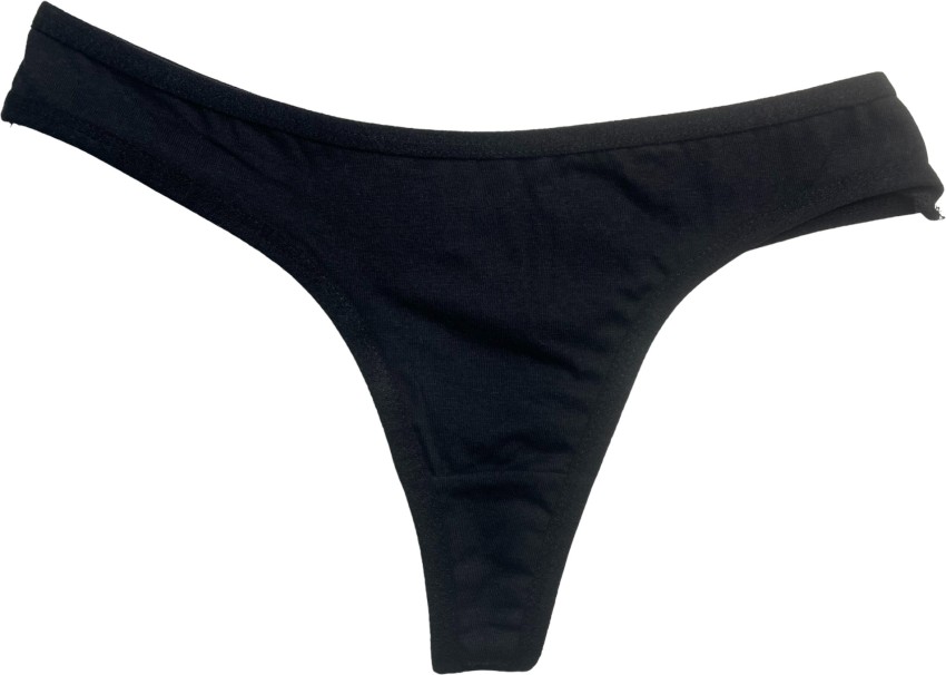 Diving deep Women Thong Black Panty - Buy Diving deep Women Thong Black  Panty Online at Best Prices in India