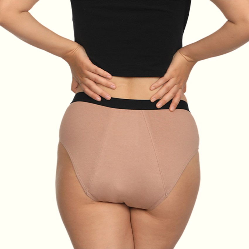 Mahina Leakproof Mid waist Reusable 2yrs Light Flow Women Periods Beige  Panty - Buy Mahina Leakproof Mid waist Reusable 2yrs Light Flow Women  Periods Beige Panty Online at Best Prices in India