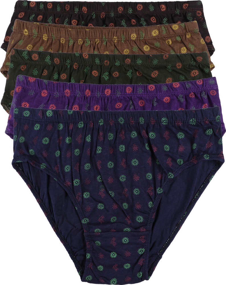 VANILLAFUDGE Multicolor Cotton Panties for Women’s (Pack of 3) (3XL) Prints  and colors may vary panty |panty for women |women panty |plus size panty