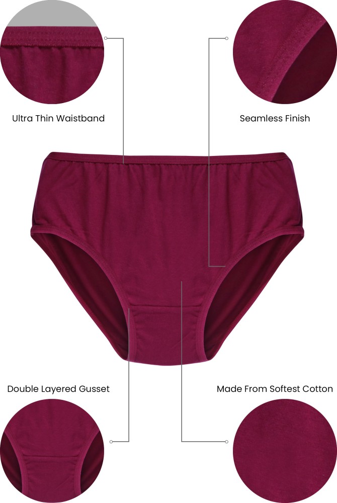 Buy ALBA Lavender - 100% Cotton - Multicolor Panties for Women