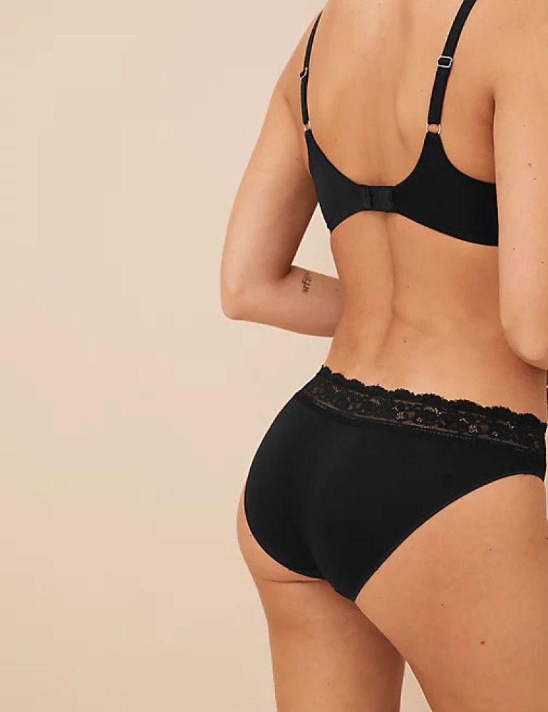 MARKS & SPENCER Women Boy Short Black Panty - Buy MARKS & SPENCER Women Boy  Short Black Panty Online at Best Prices in India