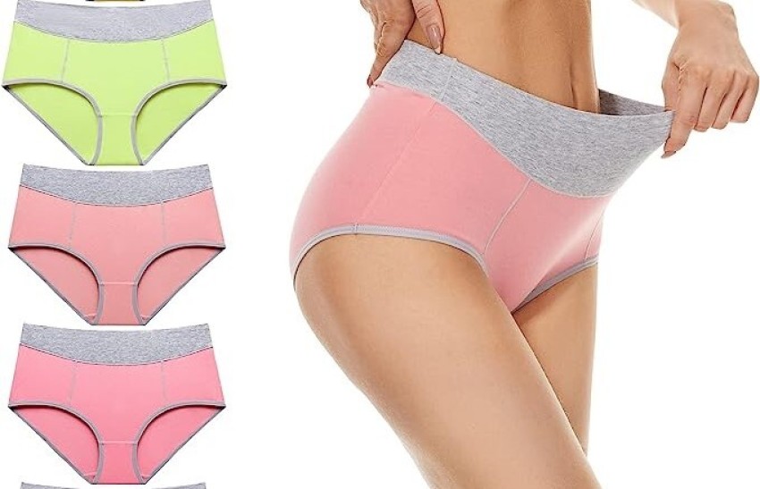 MOLASUS WOMEN'S 100 Cotton Underwear Soft, Multicolored-4 Pack