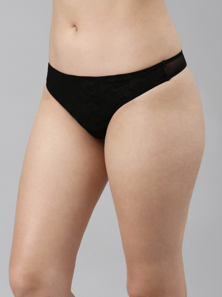Buy Enamor P109 No Visible Panty Line Thong Low Waist Co Ordinate Panty  Aqua Grey online