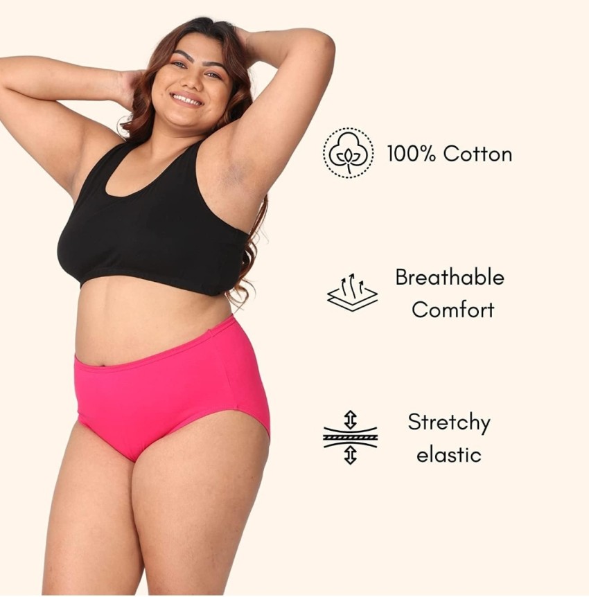 M-4XL Plus Size Women's Underwear Breathable 100% Cotton Women's