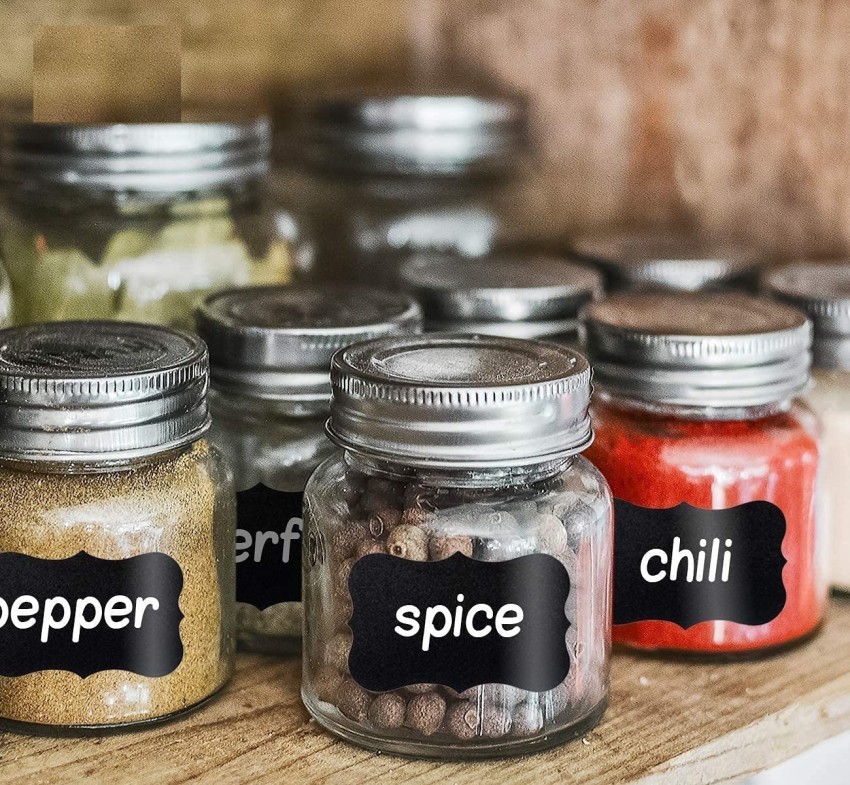 Waterproof Spice Labels For Spice Bottles And Jars - Blackboard