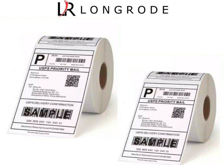 Plain White Thermal Shipping Paper Roll 100X150 MM (E-Commerce