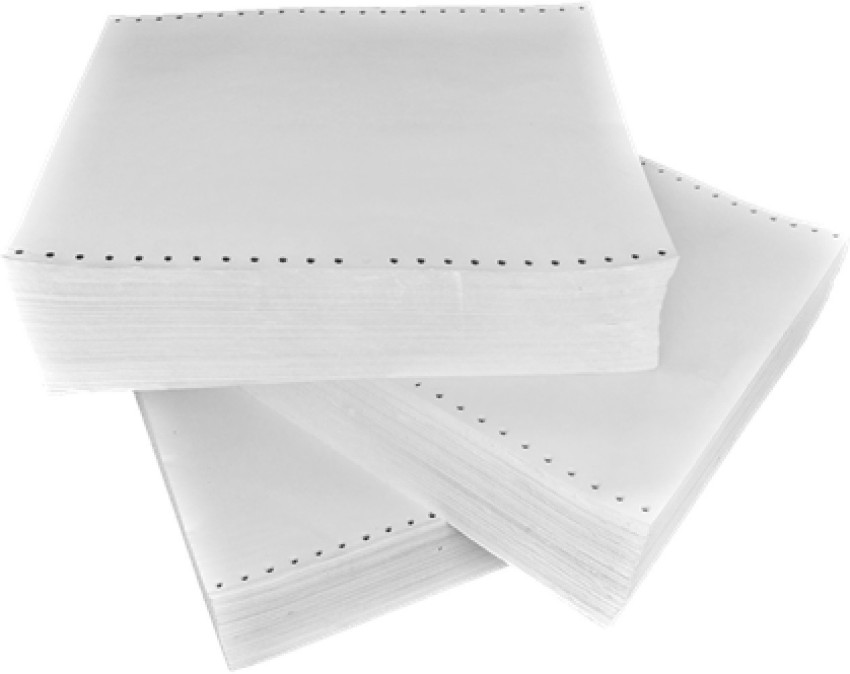 VijayaECart Dot Matrix Computer Paper 8x12, 1 Part (6  Cut) 3000 Continuous Sheets Unrule 8x12x1=6 Inch Cut 70 gsm Printer Paper - Printer  Paper