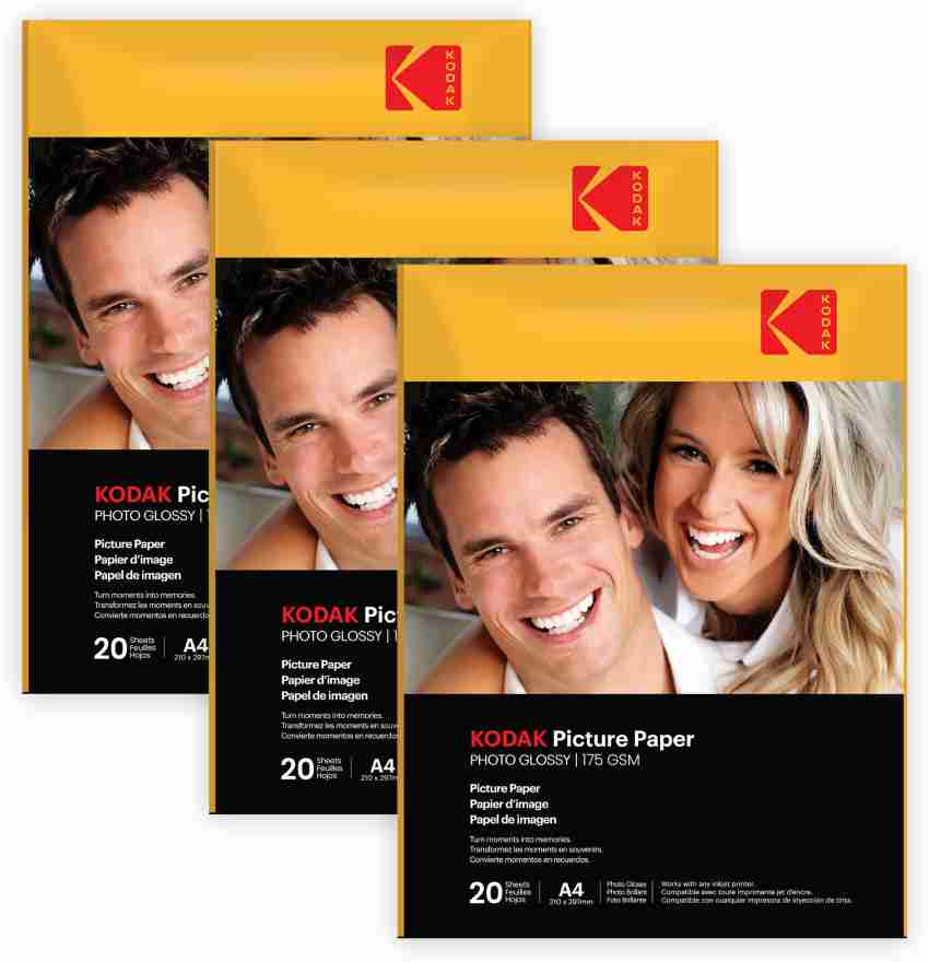 Photo Paper KODAK 175 GSM 4R (4x6inch) 100 Sheets High Glossy, For Photo  Printing at Rs 189/pack in Silvassa