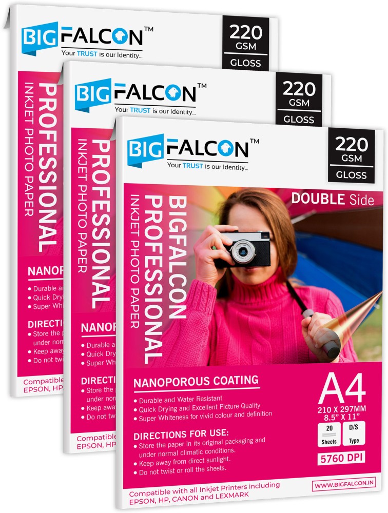 BIGFALCON Professional A4 Double Sided Glossy