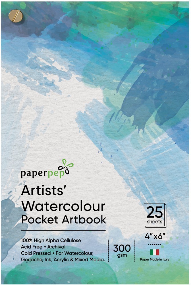 Watercolour Book: A5, 300 GSM Paper, 24 Pages