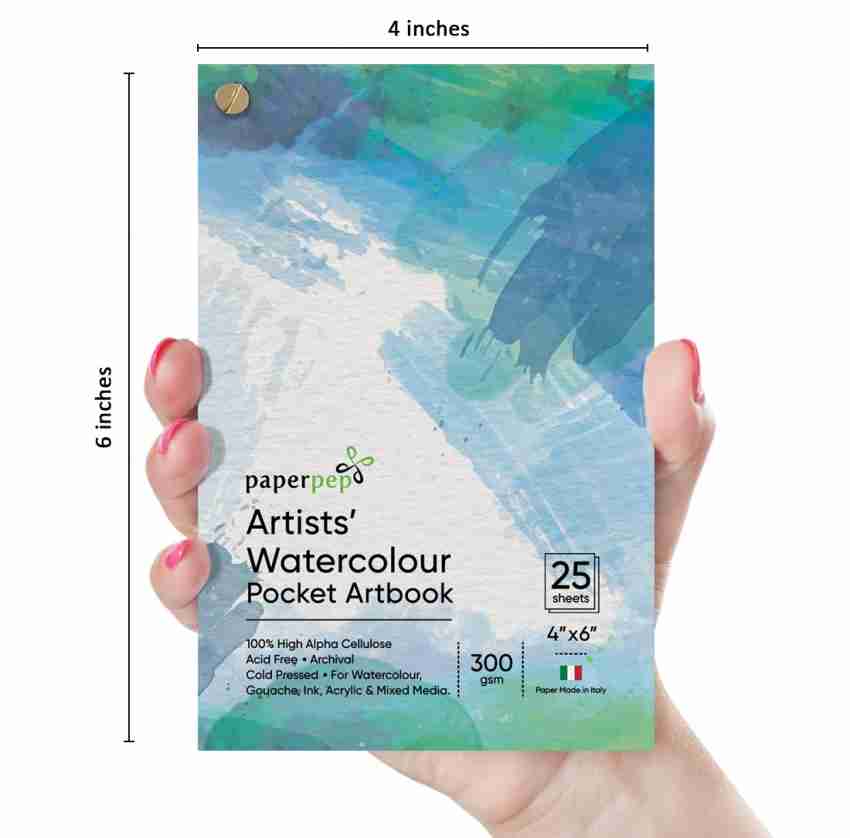 Paper Pep Artists' Acrylic Paint Paper Unruled A4 300 gsm Acrylic  Paper - Acrylic Paper