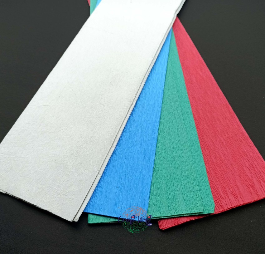 Buy CRAFT WAFT Large Wrinkled Crepe Paper Sheets for Craft , DIY , Decor ,  Flower Making and Wrapping (40x20 inch) (102x51 CM) Pack of 6 (6 Color  Multi Pack) Online at