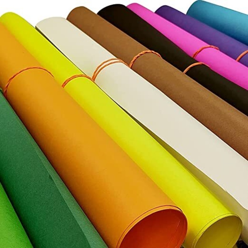 Sejas Collections | Pack of 10 | Multicolor, Bright, Full / Big Size, Chart  Paper/ Pastel sheets, A1 Paper Size, 70 X 55, 200 gsm Drawing Paper