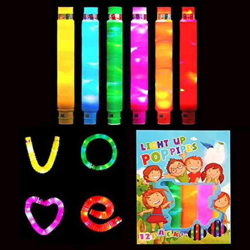 Curated Cart Glow Sticks Party Favors for Kids LED Pop Fidget