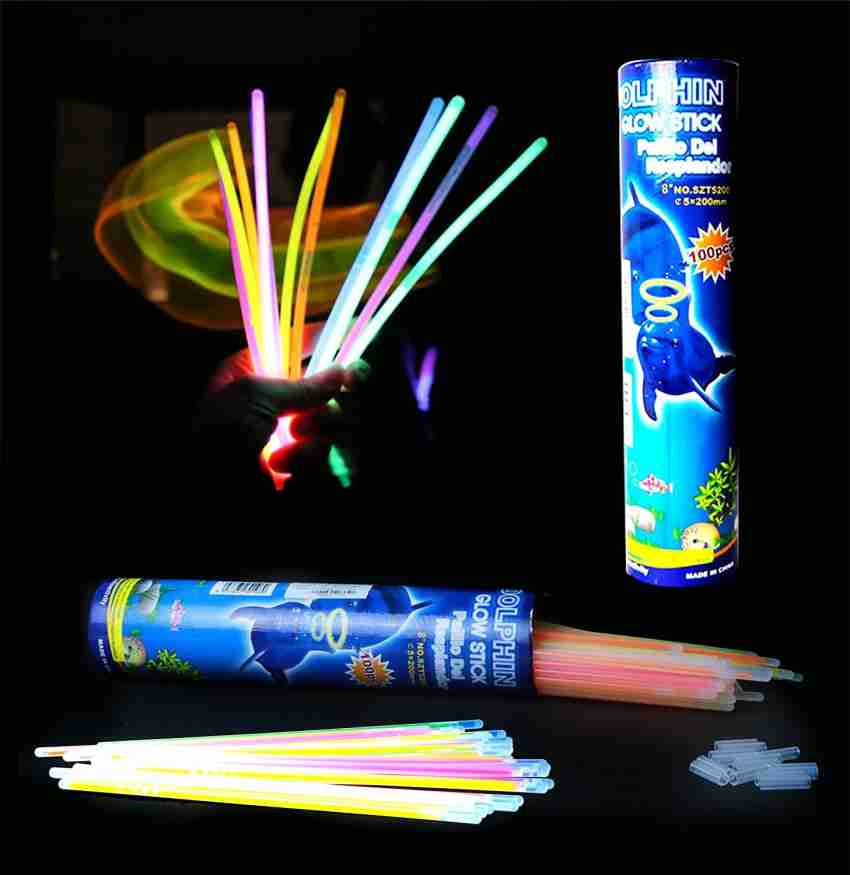 PartyballoonsHK Glow in The Dark Sticks Bands Premium Lumistick Bracelets  Assorted Colors ( Pack of 100) Party Glow Ornament Price in India - Buy  PartyballoonsHK Glow in The Dark Sticks Bands Premium