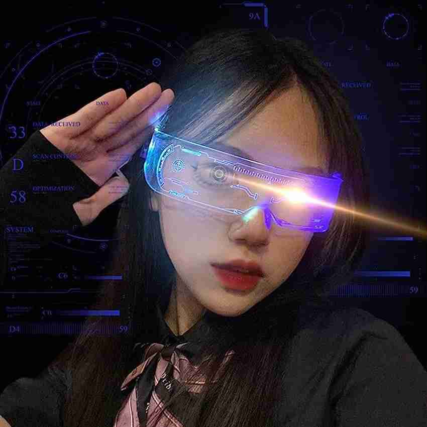 BRION Led Glasses Light Up Glasses Led Visor Glasses 7 colors and
