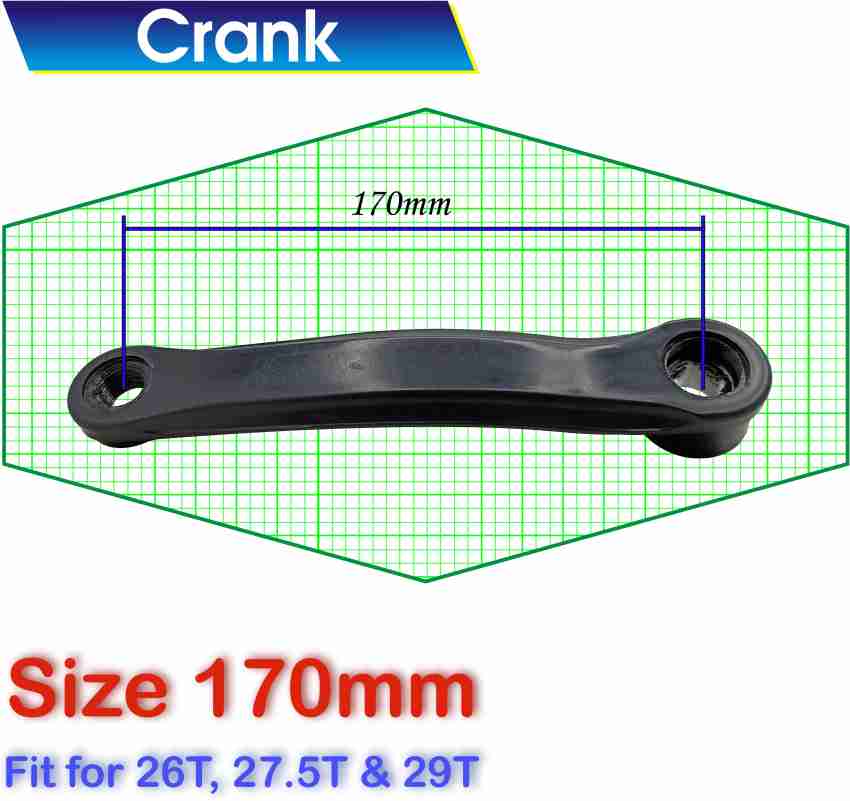 De Venta Bicycle Crank Arm Left Cutterless Covered with Black PVC