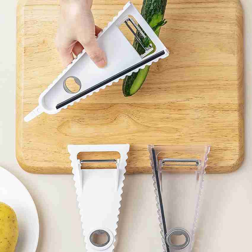 Plastic And Steel Multicolor Storage Peeler With Trashbin, For Kitchen  Cutter