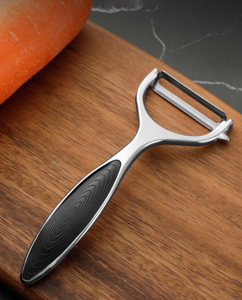 Orange (Handle) Plastic Handle Potato Peeler Knife, For Kitchen, 304