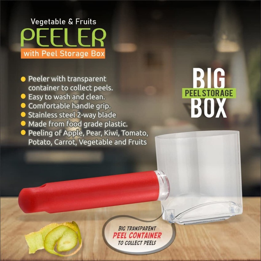 1pc Multifunctional Storage Peeler With Container For Peeling And