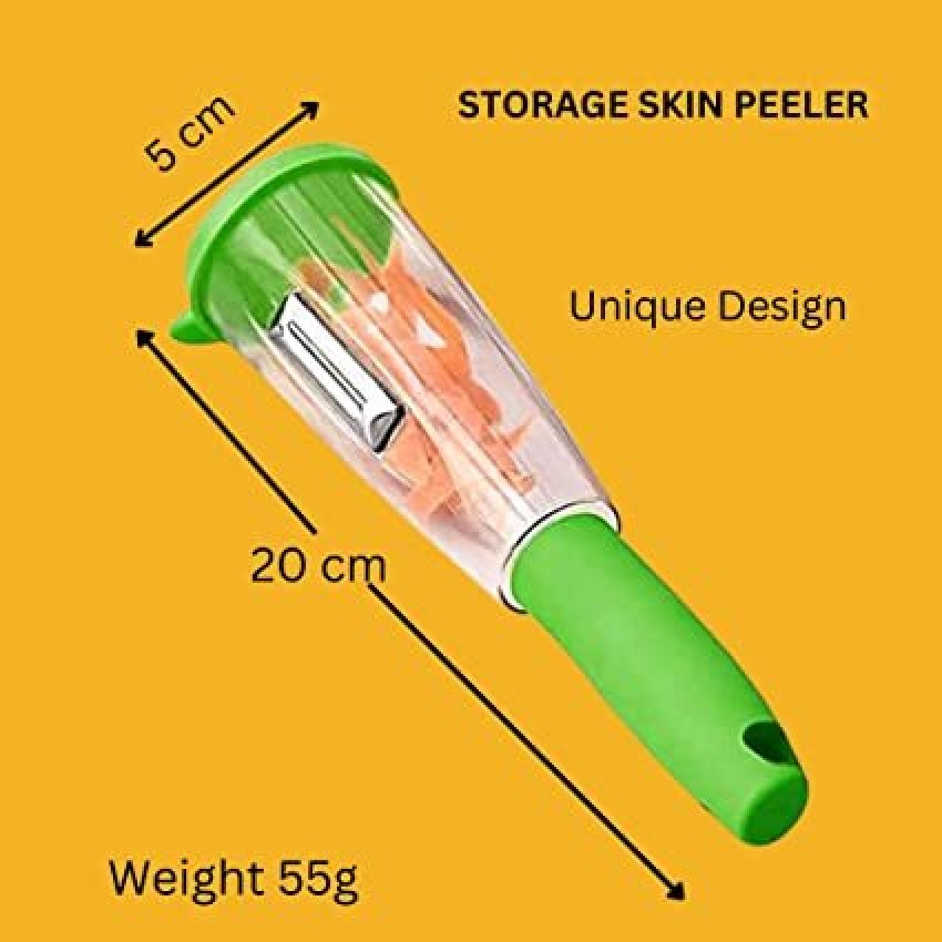 Plastic And Steel Multicolor Storage Peeler With Trashbin, For