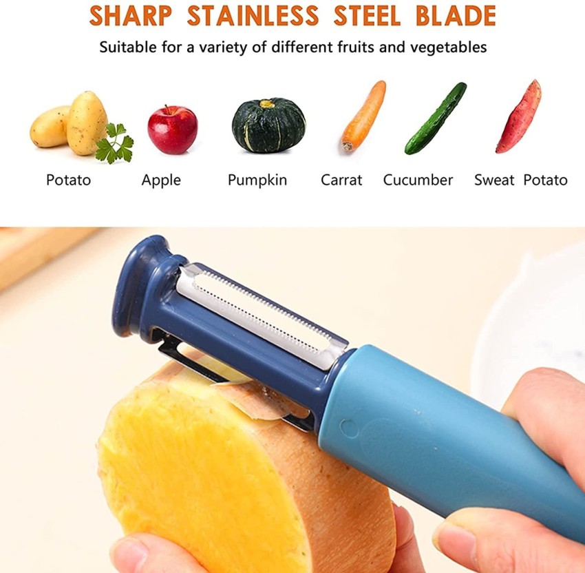 2 X Vegetable Fruit Peeler Stainless Steel Blade Slicer Grater