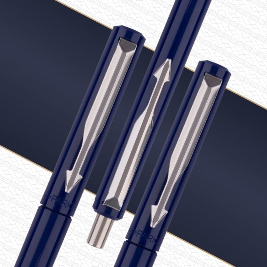 Parker Vector Standard Fountain Pen, Roller Ball Pen And Ball Pen - (Blue)