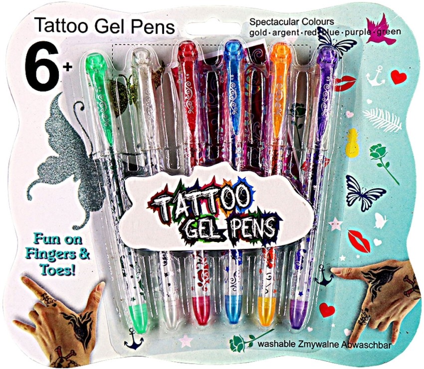 Tattoo Gel pens pack - Set of 6 colors-SMS8066T