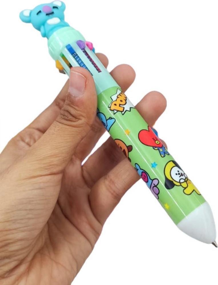 topgifties BTS BT21 10 in 1 Multi Color Pen for Kids Kanjak Gift  Multi-function Pen Ball Pen - Buy topgifties BTS BT21 10 in 1 Multi Color  Pen for Kids Kanjak Gift