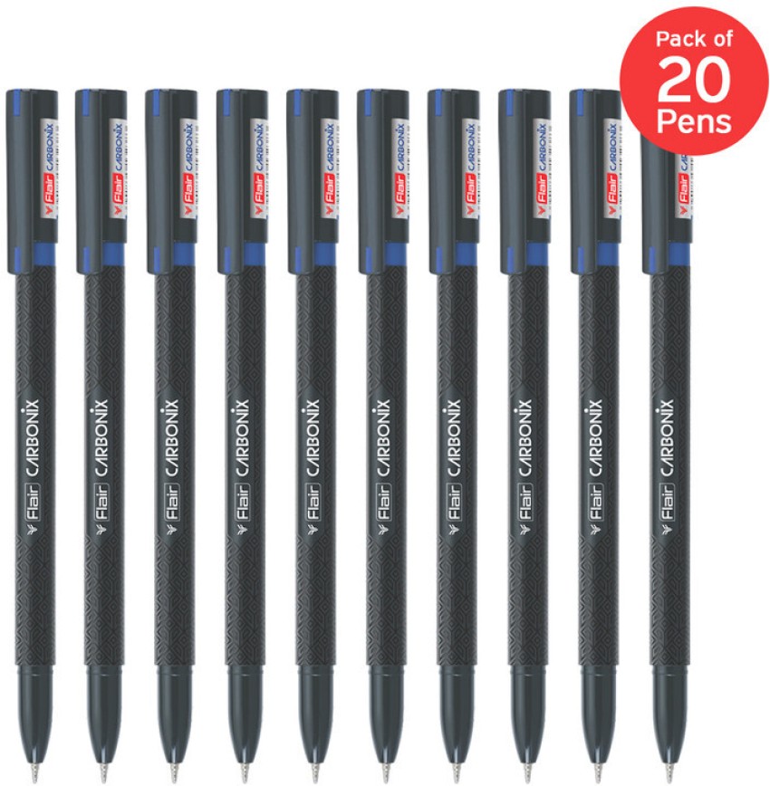 Flair Woody 0.7mm Ball Pen 5 Pen Pack, Blue Color Attractive Woody Design