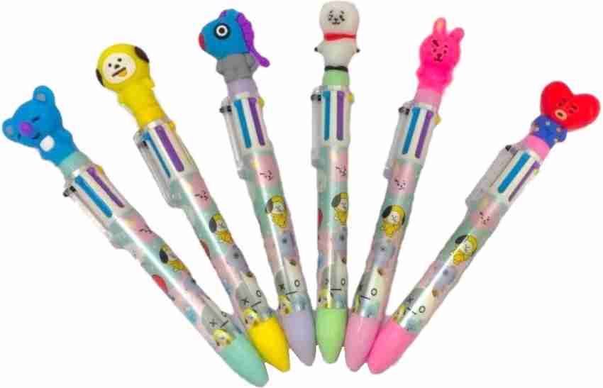 AuM Assorted (Color & Design) Rainbow Pen for Kids Stationery Set