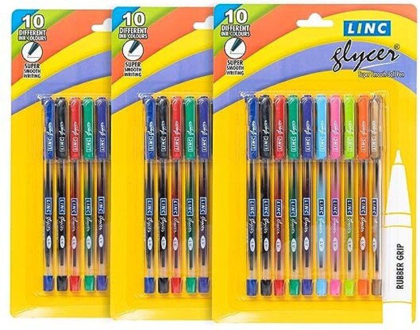 Linc Glycer Multi Ink Colour Ball Pen ( Pack Of 10 Pens )