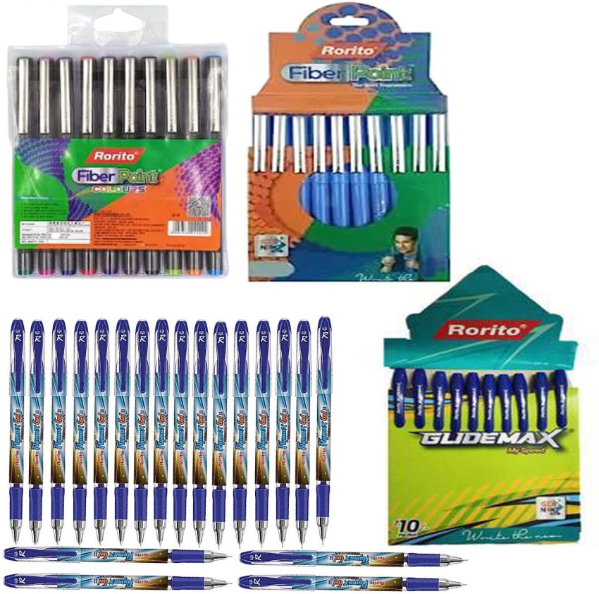 Rorito Fiberpoints Gel Pens( Set Of 10 Colours )