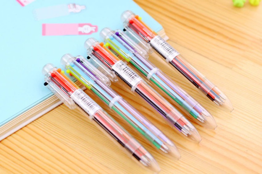 Novelty Multicolor Ballpoint, 8 Multicolor Pen Stationery