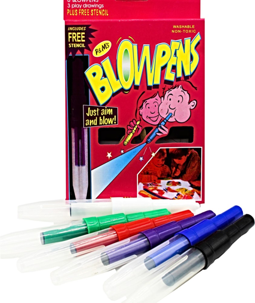 Blo pens art using stencils - Blow pens art kit for kids - YouTube