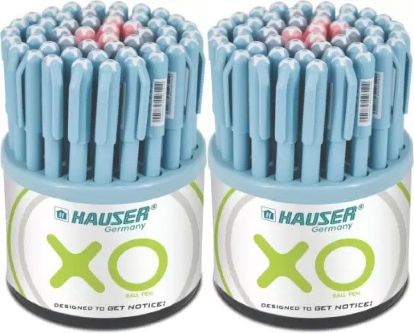 Plastic Hauser 100 Ball Pens Set, Packaging Type: Packet